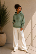 Women's Sage Green Hooded Hoodie